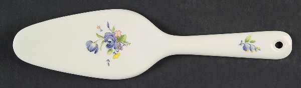Blue Peony Solid Ceramic Pie/Cake Server