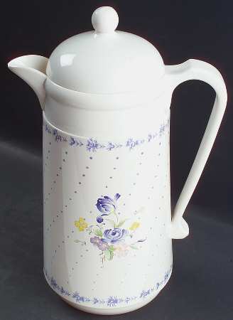 Blue Peony Plastic Thermos/Carafe & Lid