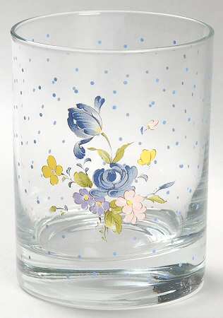 Blue Peony 10 Oz Glassware Double Old Fashioned