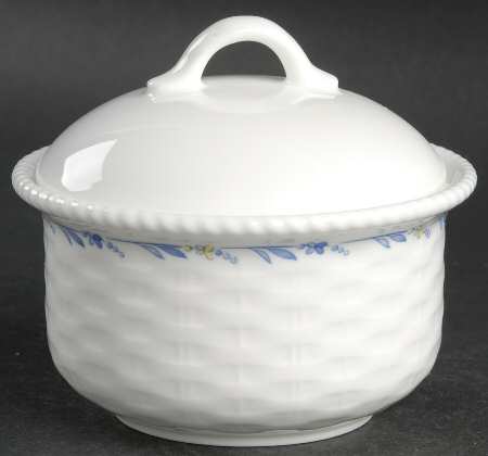 Blue Petals Sugar Bowl & Lid