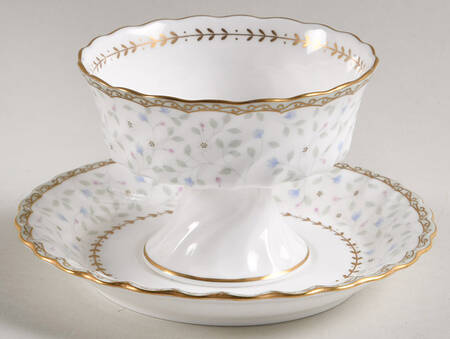 Blue Prose China Sherbet with Underplate