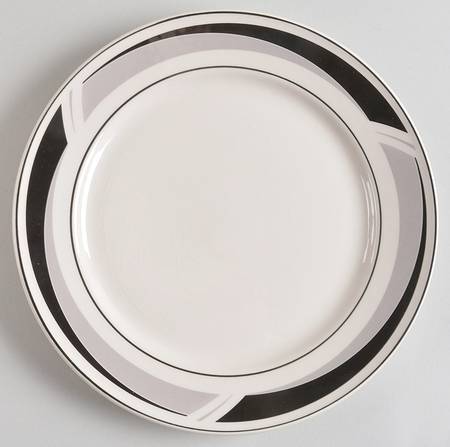 Black Triad Salad Plate