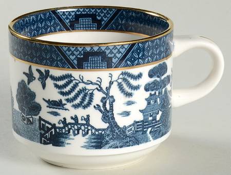 Blue Willow Flat Cup