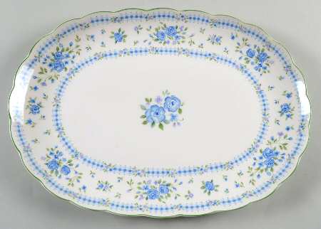 Bonnie Blue 13" Oval Serving Platter