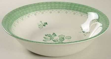 Braided Green 9" Round Vegetable Bowl