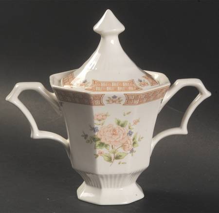 Cameo Rose Sugar Bowl & Lid