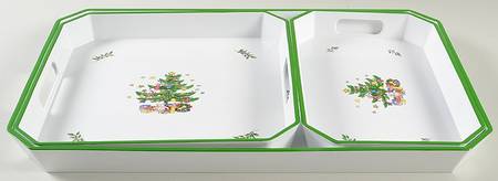 Christmastime (3 Pc) Plastic Hostess Tray Set