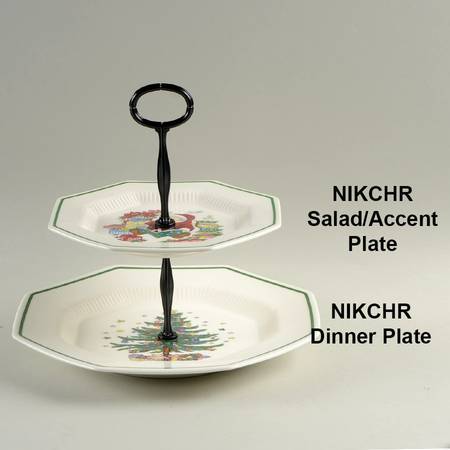 Christmastime Mixed/Match 2 Tier Serving Tray