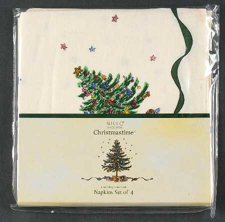Christmastime Linen Napkin - Set of 4