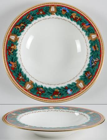Christmas Tradition Large Rim Soup Bowl