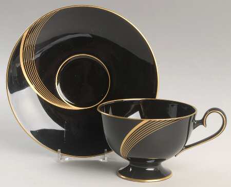 City Lights Footed Cup & Saucer Set