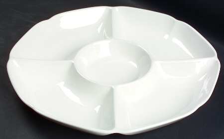 Classic White Hors d'Oeuvre Tray by Nikko