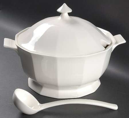 Classic White Tureen & Lid w/Ladle by Nikko
