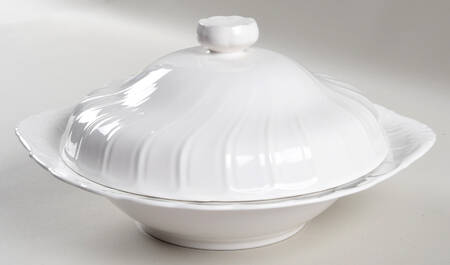 Crown White Round Covered Vegetable-Uses RV11 As Base