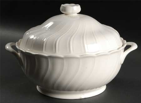 Crown White Round Covered Vegetable