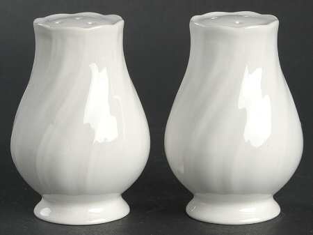 Crown White Salt & Pepper Set