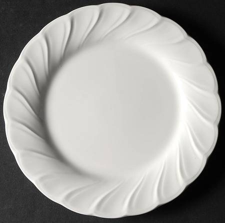 Crown White Salad Plate by Nikko