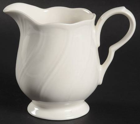 Crown White Creamer by Nikko