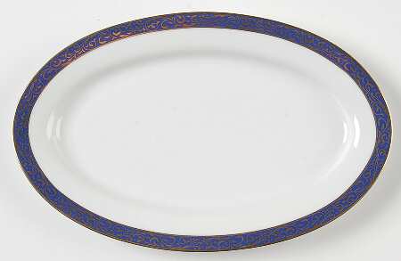 Cobalt Filigree Relish/Butter Tray