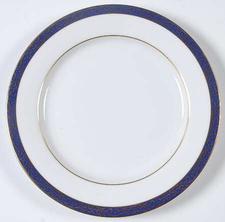 Cobalt Filigree Salad Plate