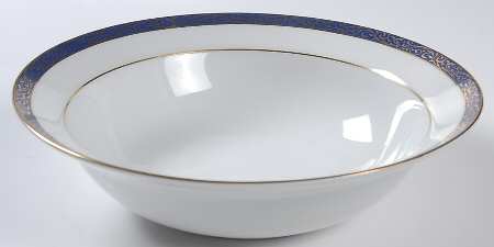 Cobalt Filigree 9" Round Vegetable Bowl