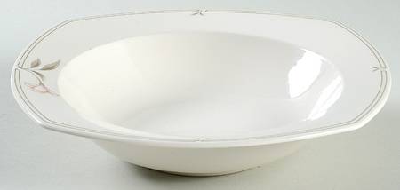 Dove Gray Rim Soup Bowl by Nikko