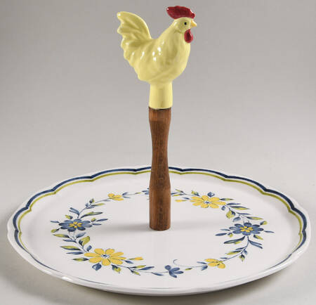 Early Bird Round Serving Plate with Handle (DP)