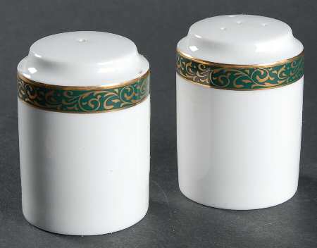 Emerald Filigree Salt & Pepper Set