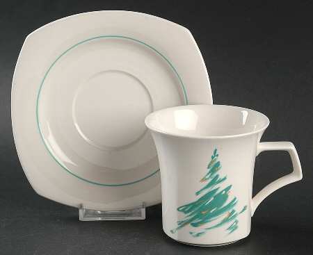 Evergreen Flat Cup & Saucer Set