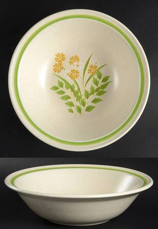 Fern Green 9" Round Vegetable Bowl