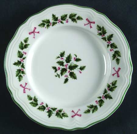 Festive Holly Salad Plate