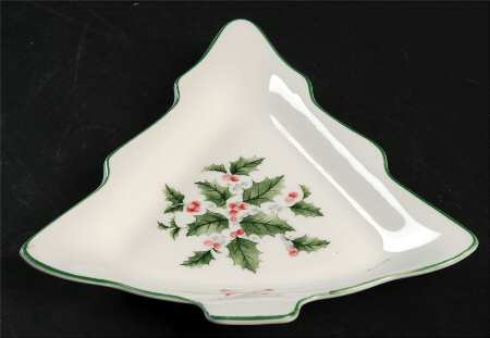 Festive Holly 1 Part Small Tree Shaped Dish by Nikko