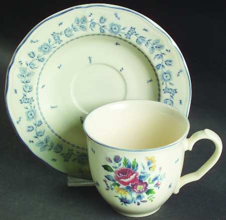 Flower Garden Flat Cup & Saucer Set