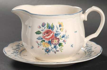 Flower Garden Gravy Boat & Underplate