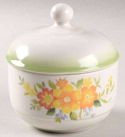 Flower Garden Sugar Bowl & Lid