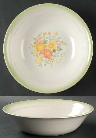 Flower Garden 9" Round Vegetable Bowl