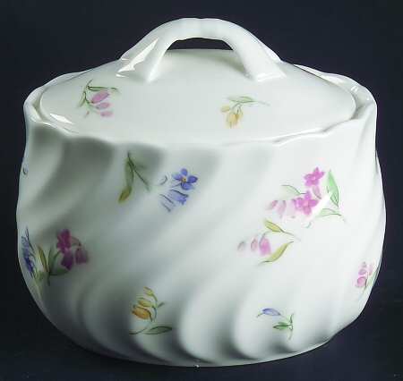 Floral Shower Sugar Bowl & Lid