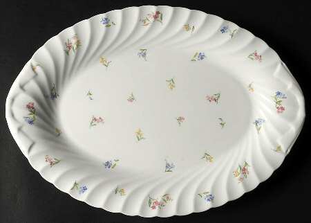 Floral Shower 14" Oval Serving Platter
