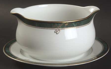 Forest Glen Round Gravy Boat & Bread and Butter Stand