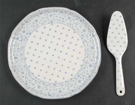 Forget-Me-Not Cake Plate and Server (Boxed Set)
