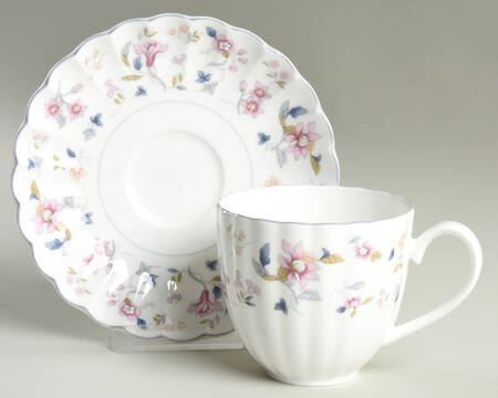 Garden Party Flat Cup & Saucer Set