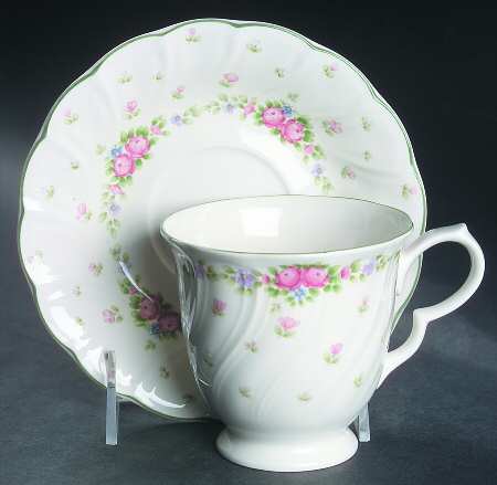 Garland Footed Cup & Saucer Set