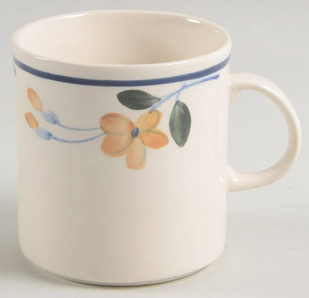 Golden Blossoms Flat Cup