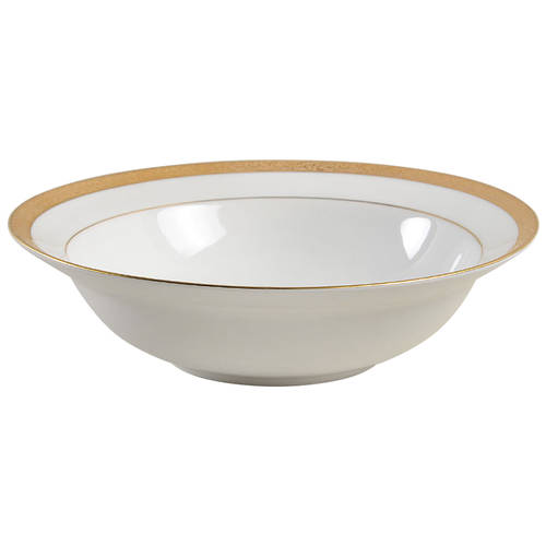 Gold Filigree 9" Round Vegetable Bowl