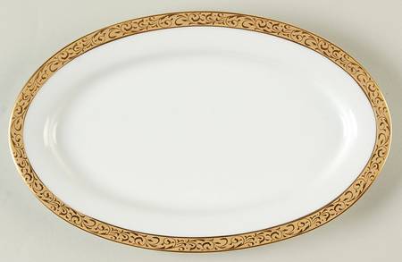 Gold Filigree Relish/Butter Tray