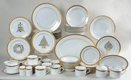 Gold Filigree 66 Piece Set