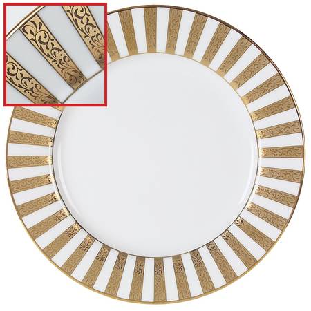 Gold Filigree Accent Luncheon Plate
