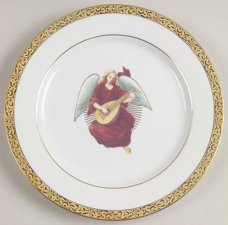 Gold Filigree Accent Salad Plate