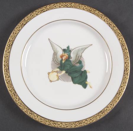 Gold Filigree Accent Salad Plate