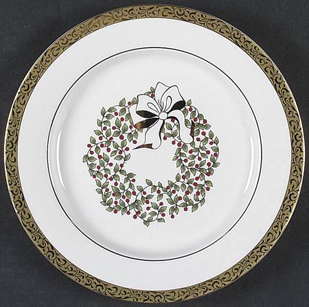 Gold Filigree Accent Salad Plate